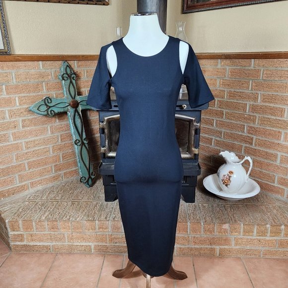 Fabletics Eva Midi Dress Black Size S - Picture 2 of 6